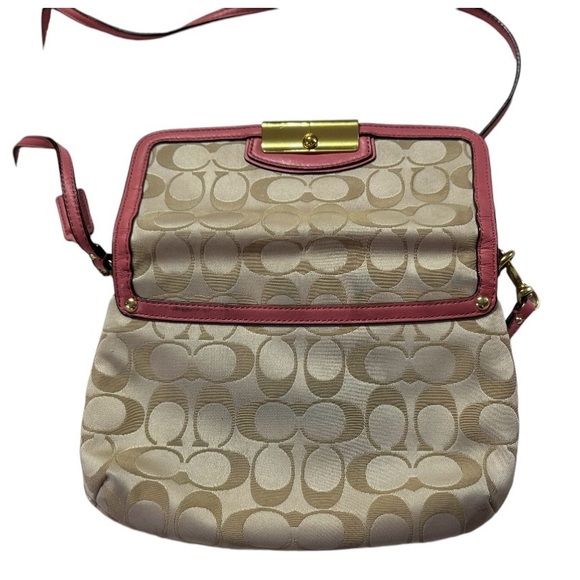 Coach Kristin Signature East/West Crossbody
Brass/Cream Light Khaki/Pink F22302 - Picture 4 of 8